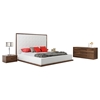 Modrest Beth Modern Leatherette Platform Bed - Walnut and White - VIG-VGBBMD317-WAL