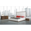 Modrest Beth Modern Leatherette Platform Bed - Walnut and White - VIG-VGBBMD317-WAL