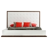 Modrest Beth Modern Leatherette Platform Bed - Walnut and White - VIG-VGBBMD317-WAL