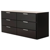 Modrest Lauren Modern Dresser - 6 Drawers, Wenge - VIG-VGBBMD321DR-WGE