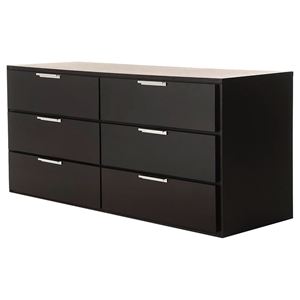 Modrest Lauren Modern Dresser - 6 Drawers, Wenge 