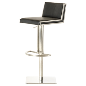 Modrest Keira Modern Bar Stool - Black and Walnut 