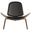 Modrest Warren Modern Accent Chair - Walnut, Black - VIG-VGBNBLS-01WL-BLK