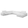 Divani Casa Pella Bonded Leather Sectional Sofa - White - VIG-VGCA5106-BL-WHT