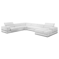 Divani Casa Pella Sectional Sofa - White