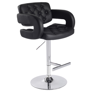 Modrest Elvas Modern Bar Stool - Black 