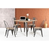 Modrest 5 Pieces Square Dining Set - Gray, Walnut - VIG-VGCBT-14005-SET