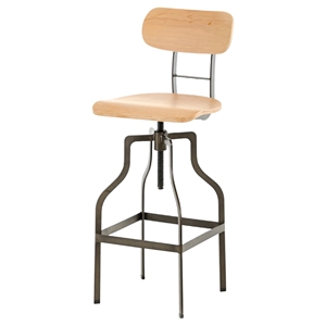 Modrest Hunt Modern Bar Stool - Beige and Black 