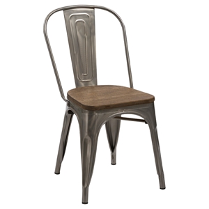 Modrest Jethro Modern Dining Chair - Gray and Brown (Set of 2) 