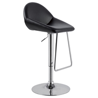 Modrest Mel Bar Stool - Black, Swivel, Adjustable