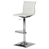 Modrest Mari Bar Stool - White, Swivel, Adjustable