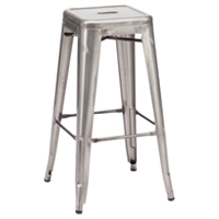 Modrest Detroit Modern Steel Bar Stool - Gray (Set of 2)