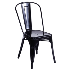 Modrest Elan Modern Metal Side Chair - Black (Set of 4) 