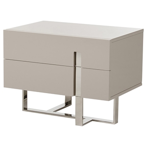 Modrest Voco Modern Nightstand - Gray, 2 Drawers 