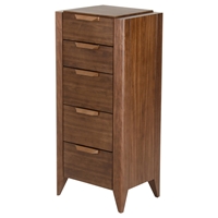 Modrest Codex Modern Chest - 5 Drawers, Tobacco