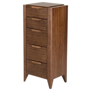 Modrest Codex Modern Chest - 5 Drawers, Tobacco 