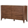 Modrest Codex Modern Dresser - 6 Drawers, Tobacco - VIG-VGCN1413C-DSR