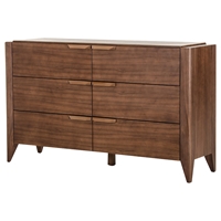 Modrest Codex Modern Dresser - 6 Drawers, Tobacco