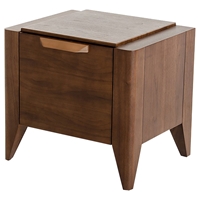 Modrest Codex Modern Nightstand - 1 Drawer, Tobacco