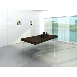 Modrest Aura Modern Floating Rectangular Dining Table - Tobacco 