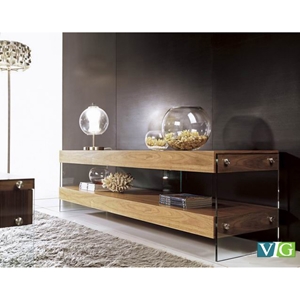 Modrest Aura Modern Floating TV Stand - Walnut 