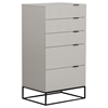 Modrest Hera Modern Chest - 5 Drawers, Gray - VIG-VGCNHERA-CHEST