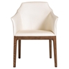 Modrest Ryder Dining Chair - White, Walnut - VIG-VGCSACH-16032-CRM