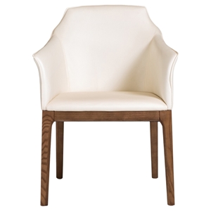 Modrest Ryder Dining Chair - White, Walnut 