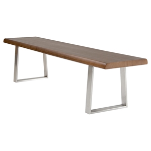 Modrest Byron Modern Dining Bench - Walnut 