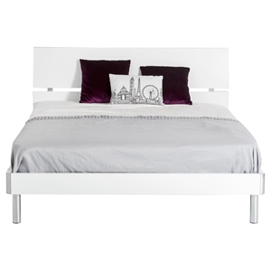 Modrest Bravo Modern Platform Bed - White 