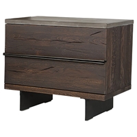 Modrest Selma Nightstand - Dark Oak, 2 Drawers