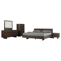 Modrest Selma 6 Pieces Bedroom Set - Dark Oak