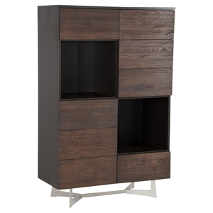 Modrest Wharton Tall Buffet - Dark Oak 