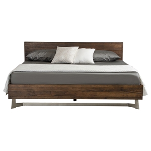 Modrest Wharton Platform Bed - Dark Oak 