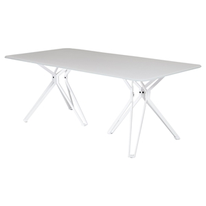 Modrest Harmony Modern Glass Dining Table - White 