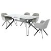 Modrest Synergy 5 Pieces Dining Set - Gray - VIG-VGEUMC-6112DT-8112CH-A-GRY