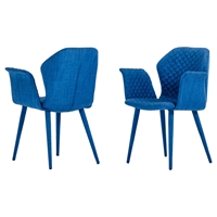 Modrest Astoria Modern Fabric Dining Chair - Blue (Set of 2)