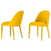 Modrest Brooke Modern Fabric Dining Chair - Yellow (Set of 2) - VIG-VGEUMC-9081CH-YEL