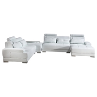 Divani Casa Phantom Sectional Sofa - Ottoman, End Table, White