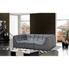 Divani Casa Sectional Sofa - Gray Bonded Leather - VIG-VGEV207-GRY