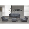 Divani Casa Sectional Sofa - Gray Bonded Leather - VIG-VGEV207-GRY