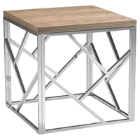 Modrest Jayton Modern Square End Table - Walnut