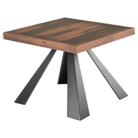 Modrest Norse Modern Square End Table - Brown and Black