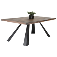 Modrest Norse Modern Rectangular Dining Table - Brown and Black