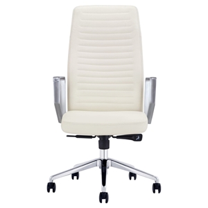 Modrest Barra Modern High Back Office Chair - White 