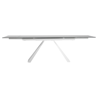 Modrest Milk Dining Table - Extendable, White