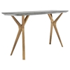 Modrest Dondi Console Table - Gray, Natural - VIG-VGGR647440-NAT