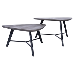 Modrest Fekner Modern 2 Pieces Coffee Table Set - Gray 