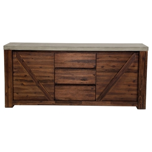 Modrest Revok Buffet Table - Brown, Gray 