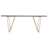 Modrest Marcia Modern Dining Table - Tobacco, Antique Brass - VIG-VGGU2857DT-A